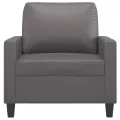 Fauteuil Gris 60 cm Similicuir