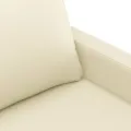 Ensemble de canapés 2 pcs avec coussins Crème Similicuir