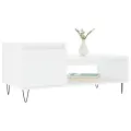 Table basse Blanc 100x50x45 cm Bois d'ingénierie