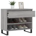 Armoire à chaussures Sonoma gris 70x36x60 cm Bois d'ingénierie