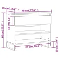 Armoire à chaussures Sonoma gris 70x36x60 cm Bois d'ingénierie