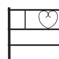 Tête de lit métal noir 100 cm