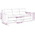 Canapé à 3 places Crème 180 cm Tissu