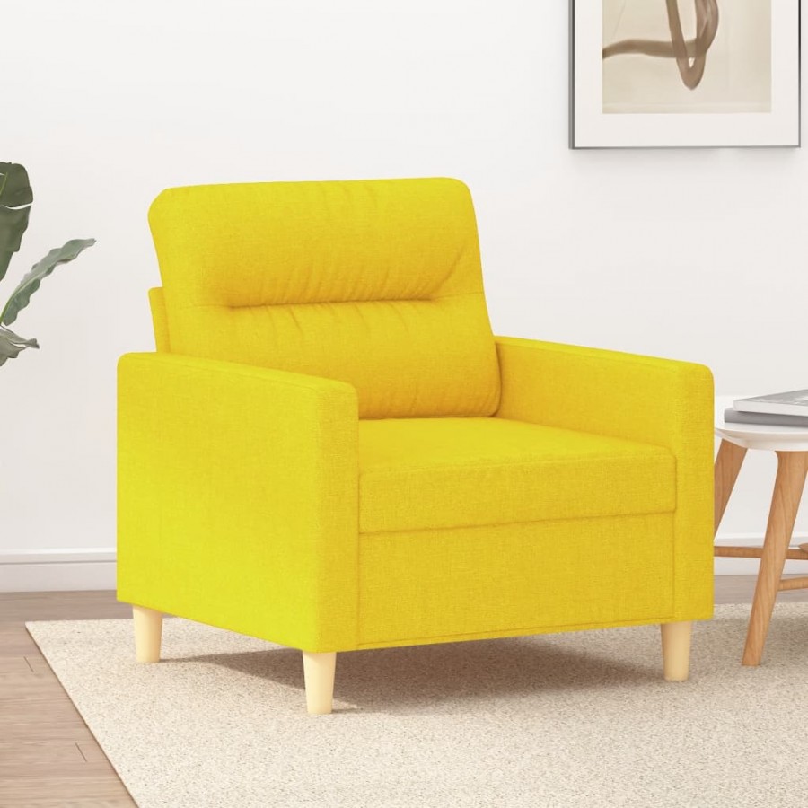 Fauteuil Jaune clair 60 cm Tissu