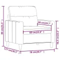 Fauteuil Jaune clair 60 cm Tissu