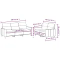 Ensemble de canapés 2 pcs avec coussins Taupe Tissu