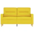 Canapé à 2 places Jaune clair 120 cm Tissu