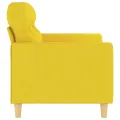Canapé à 2 places Jaune clair 120 cm Tissu