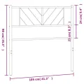 Tête de lit métal noir 100 cm