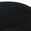 Fauteuil cabriolet avec repose-pied noir velours