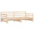 Lit de jour avec lit gigogne 90x200 cm bois de pin massif