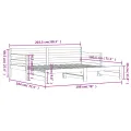 Lit de jour avec lit gigogne 90x200 cm bois de pin massif