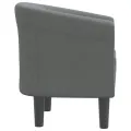 Fauteuil cabriolet gris foncé tissu