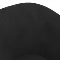 Fauteuil cabriolet avec repose-pied noir velours