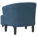 Fauteuil cabriolet avec repose-pied bleu foncé velours
