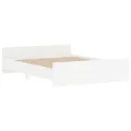 Cadre de lit avec tête de lit et pied de lit blanc 140x200 cm