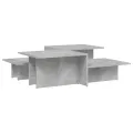 Tables basses 2 pcs gris béton bois d'ingénierie