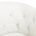 Fauteuil cabriolet avec repose-pied blanc similicuir