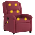 Fauteuil de massage inclinable Rouge bordeaux Tissu