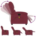 Fauteuil de massage inclinable Rouge bordeaux Tissu