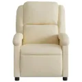 Fauteuil de massage inclinable Crème Tissu