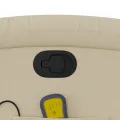 Fauteuil de massage inclinable Crème Tissu