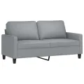 Ensemble de canapés 2 pcs avec coussins Gris clair Tissu