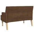 Banc avec coussins marron 113x64,5x75,5 cm similicuir daim