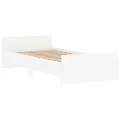Cadre de lit blanc 90x200 cm bois d'ingénierie
