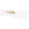 Cadre de lit blanc 90x200 cm bois d'ingénierie