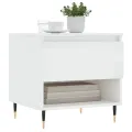 Table basse blanc brillant 50x46x50 cm bois d’ingénierie