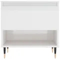 Table basse blanc brillant 50x46x50 cm bois d’ingénierie