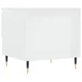 Table basse blanc brillant 50x46x50 cm bois d’ingénierie