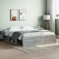 Cadre de lit sonoma gris 140x190 cm