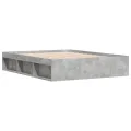 Cadre de lit gris béton 140x190 cm
