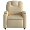 Fauteuil de massage inclinable Crème Tissu