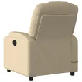 Fauteuil de massage inclinable Crème Tissu