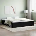 Cadre de lit noir 180x200 cm super king