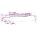 Cadre de lit noir 180x200 cm super king