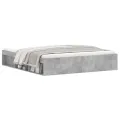 Cadre de lit gris béton 180x200 cm super king
