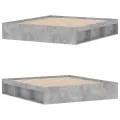 Cadre de lit gris béton 180x200 cm super king
