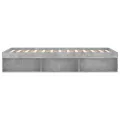 Cadre de lit gris béton 180x200 cm super king