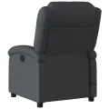 Fauteuil de massage inclinable noir cuir véritable