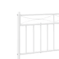 Cadre de lit métal avec tête de lit/pied de lit blanc 107x203cm