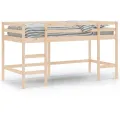 Lit mezzanine enfants échelle 80x200 cm bois pin massif