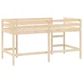 Lit mezzanine enfants échelle 80x200 cm bois pin massif