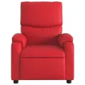 Fauteuil de massage inclinable rouge similicuir