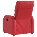 Fauteuil de massage inclinable rouge similicuir