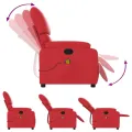 Fauteuil de massage inclinable rouge similicuir