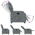 Fauteuil de massage inclinable Gris Similicuir